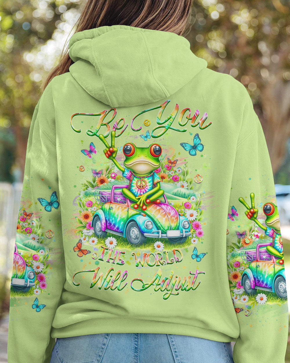 BE YOU THE WORLD WILL ADJUST FROG ALL OVER PRINT - YHHN0203242
