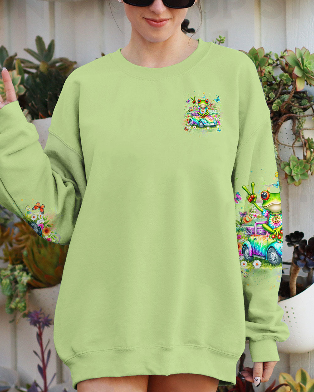 BE YOU THE WORLD WILL ADJUST FROG ALL OVER PRINT - YHHN0203242