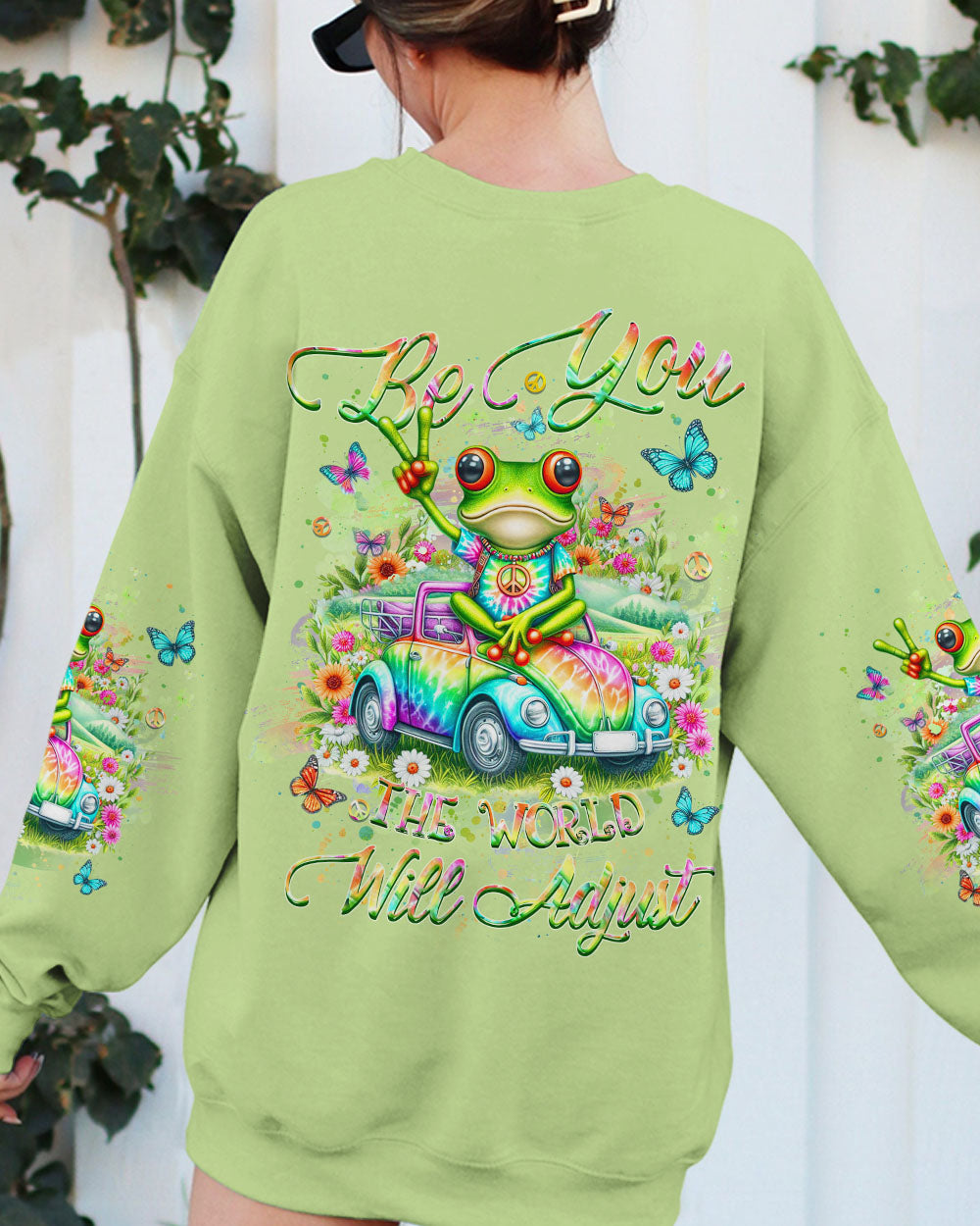 BE YOU THE WORLD WILL ADJUST FROG ALL OVER PRINT - YHHN0203242