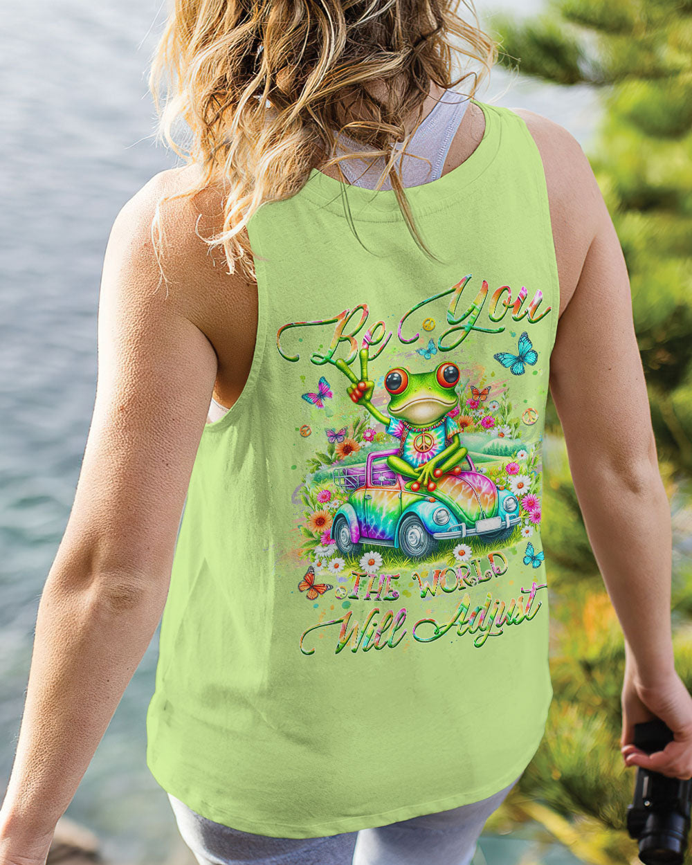 BE YOU THE WORLD WILL ADJUST FROG ALL OVER PRINT - YHHN0203242