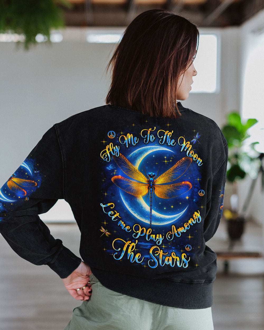 FLY ME TO THE MOON DRAGONFLY ALL OVER PRINT - YHHN0210251
