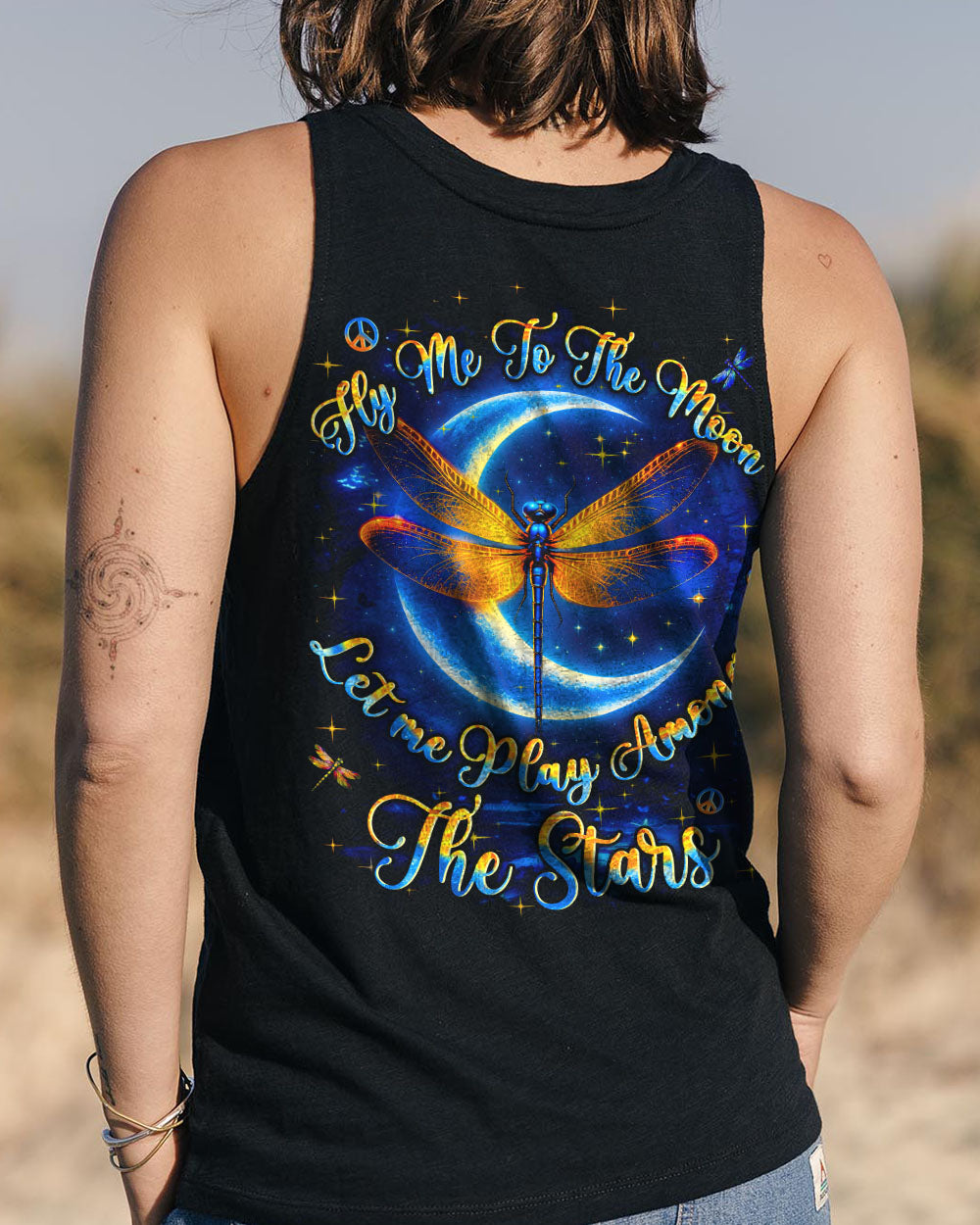 FLY ME TO THE MOON DRAGONFLY ALL OVER PRINT - YHHN0210251