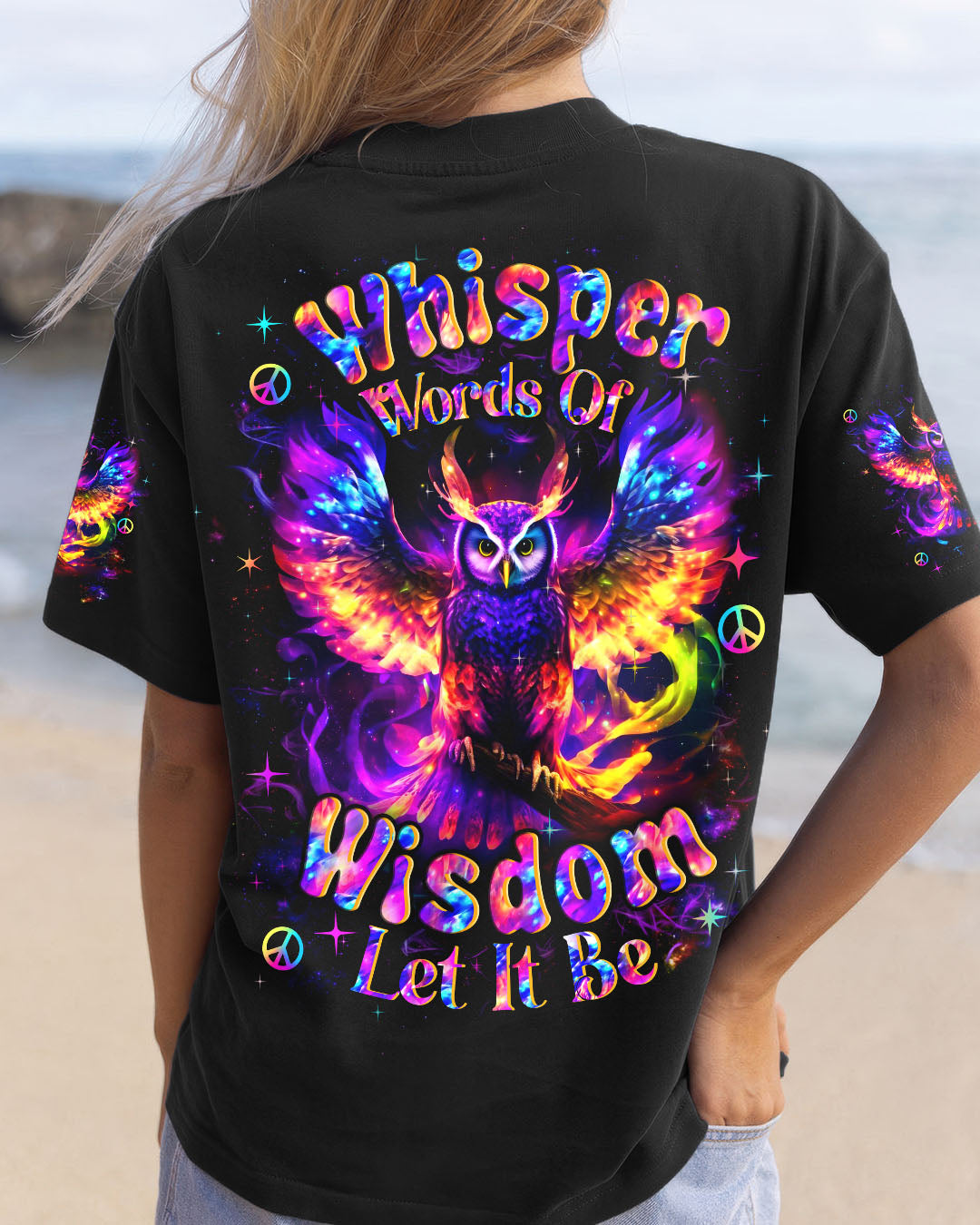 WHISPER WORDS OF WISDOM LET IT BE OWL ALL OVER PRINT - YHHN0212253