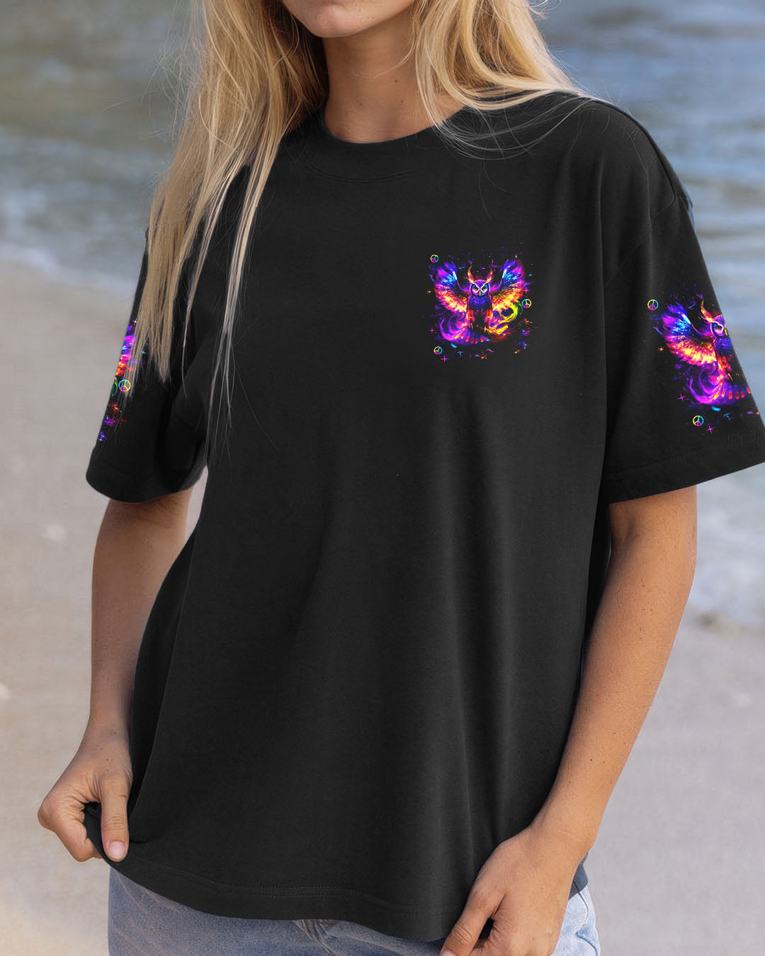 WHISPER WORDS OF WISDOM LET IT BE OWL ALL OVER PRINT - YHHN0212253