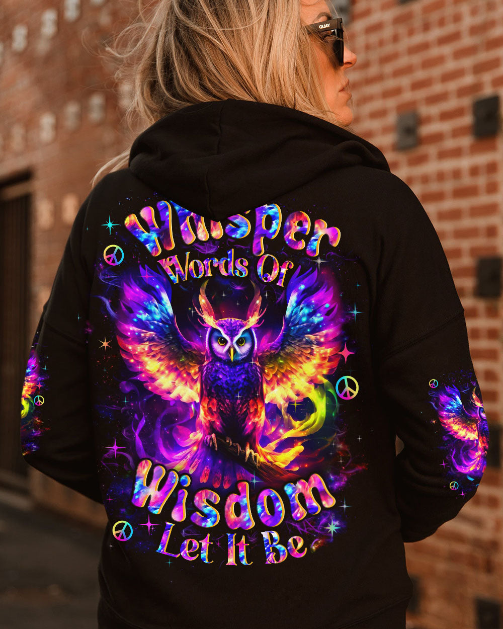 WHISPER WORDS OF WISDOM LET IT BE OWL ALL OVER PRINT - YHHN0212253