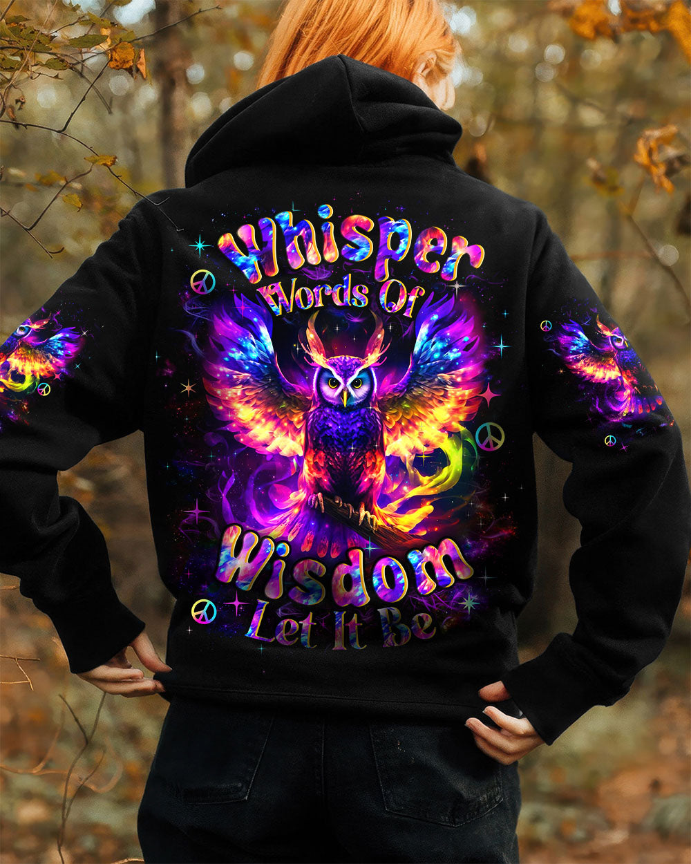 WHISPER WORDS OF WISDOM LET IT BE OWL ALL OVER PRINT - YHHN0212253