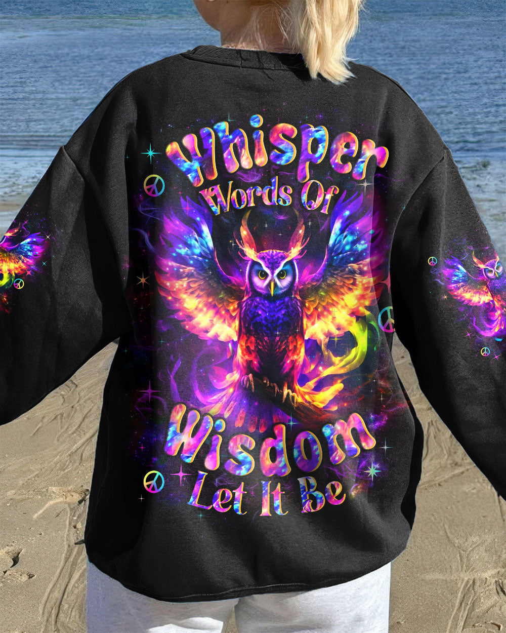 WHISPER WORDS OF WISDOM LET IT BE OWL ALL OVER PRINT - YHHN0212253