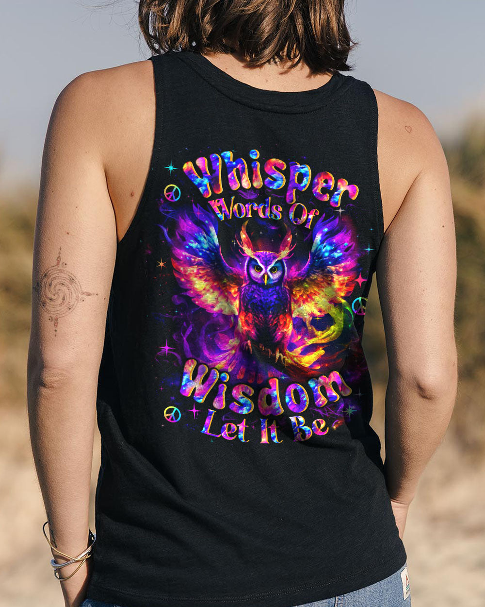 WHISPER WORDS OF WISDOM LET IT BE OWL ALL OVER PRINT - YHHN0212253