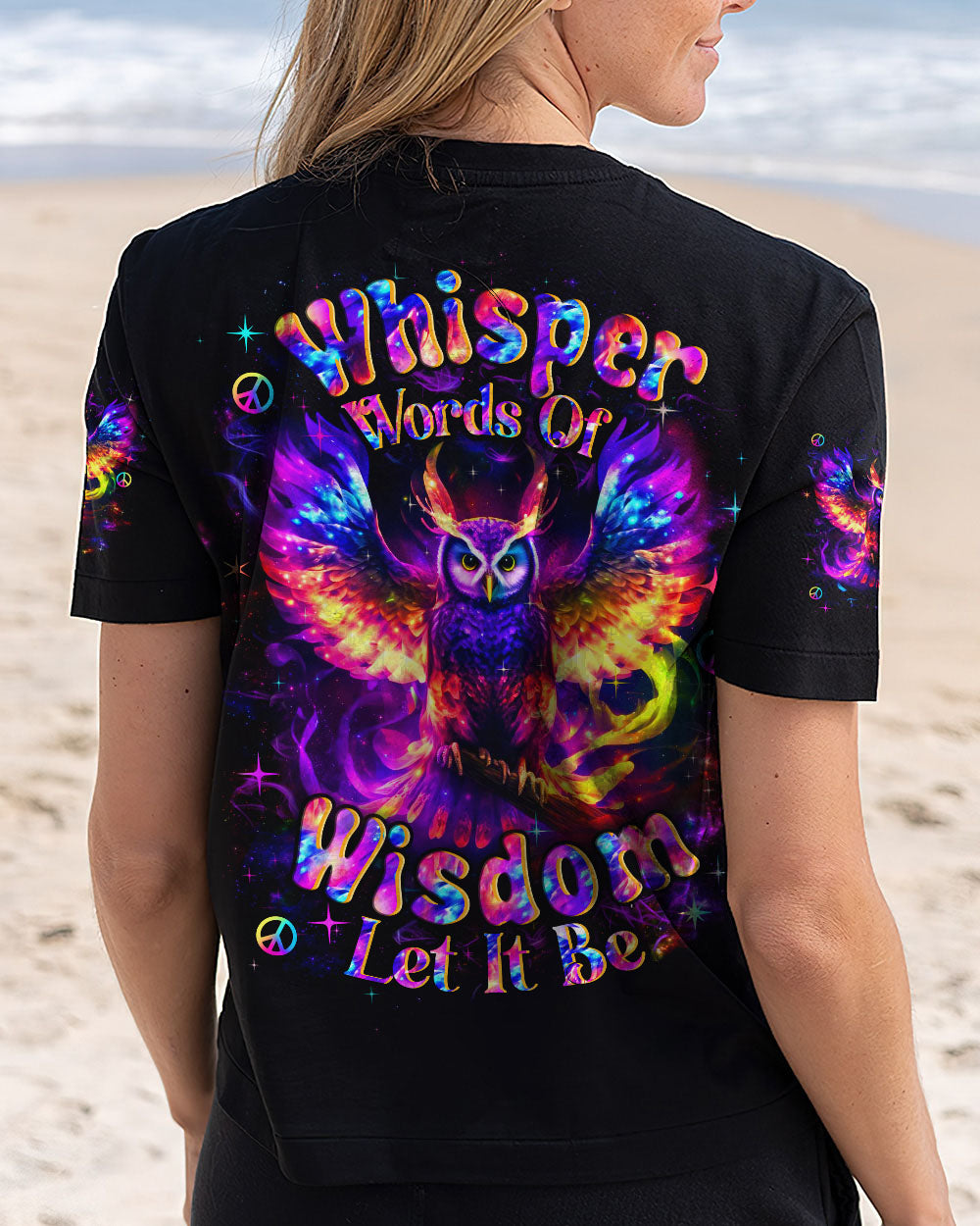 WHISPER WORDS OF WISDOM LET IT BE OWL ALL OVER PRINT - YHHN0212253