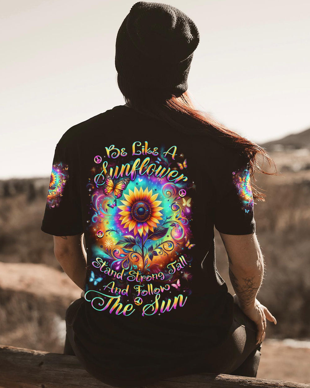 BE LIKE A SUNFLOWER ALL OVER PRINT - YHHN0304242