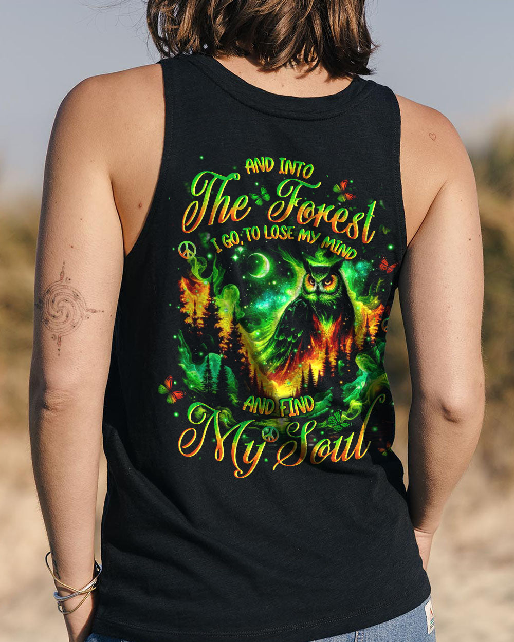 AND INTO THE FOREST I GO OWL ALL OVER PRINT - YHHN0412251