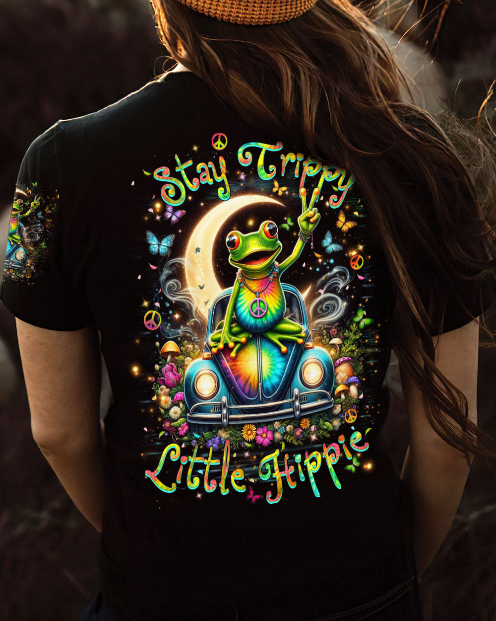 STAY TRIPPY LITTLE HIPPIE TIE DYE ALL OVER PRINT - YHHN0504242