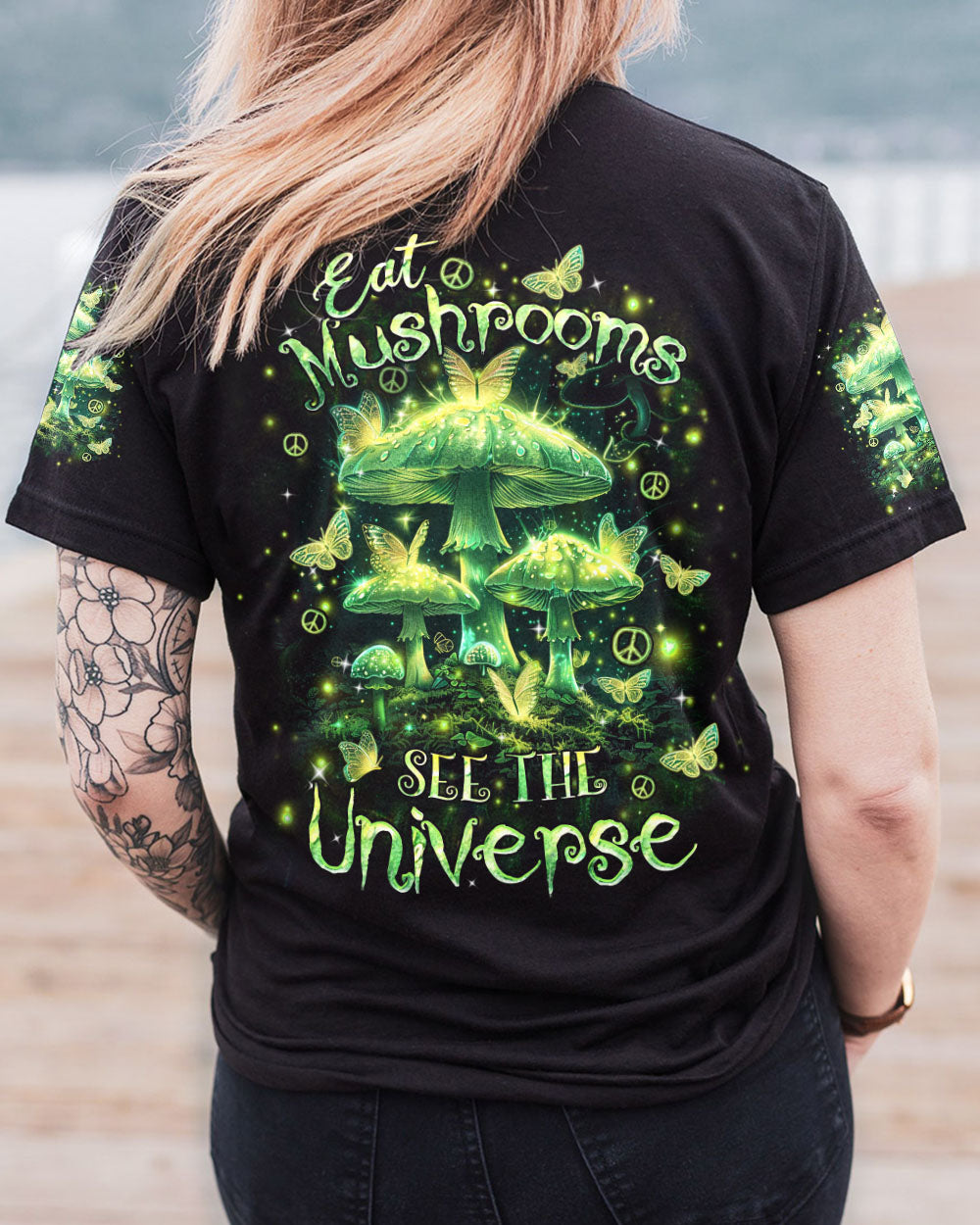 EAT MUSHROOMS SEE THE UNIVERSE ALL OVER PRINT - YHHN0603242