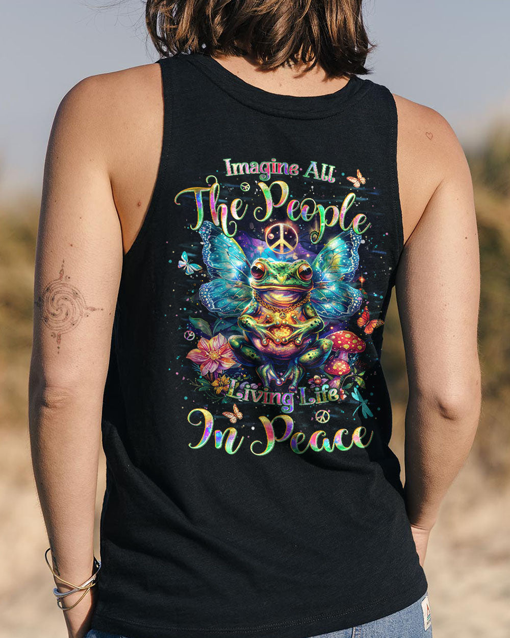 IMAGINE ALL THE PEOPLE LIVING LIFE IN PEACE ALL OVER PRINT - YHHN0703242