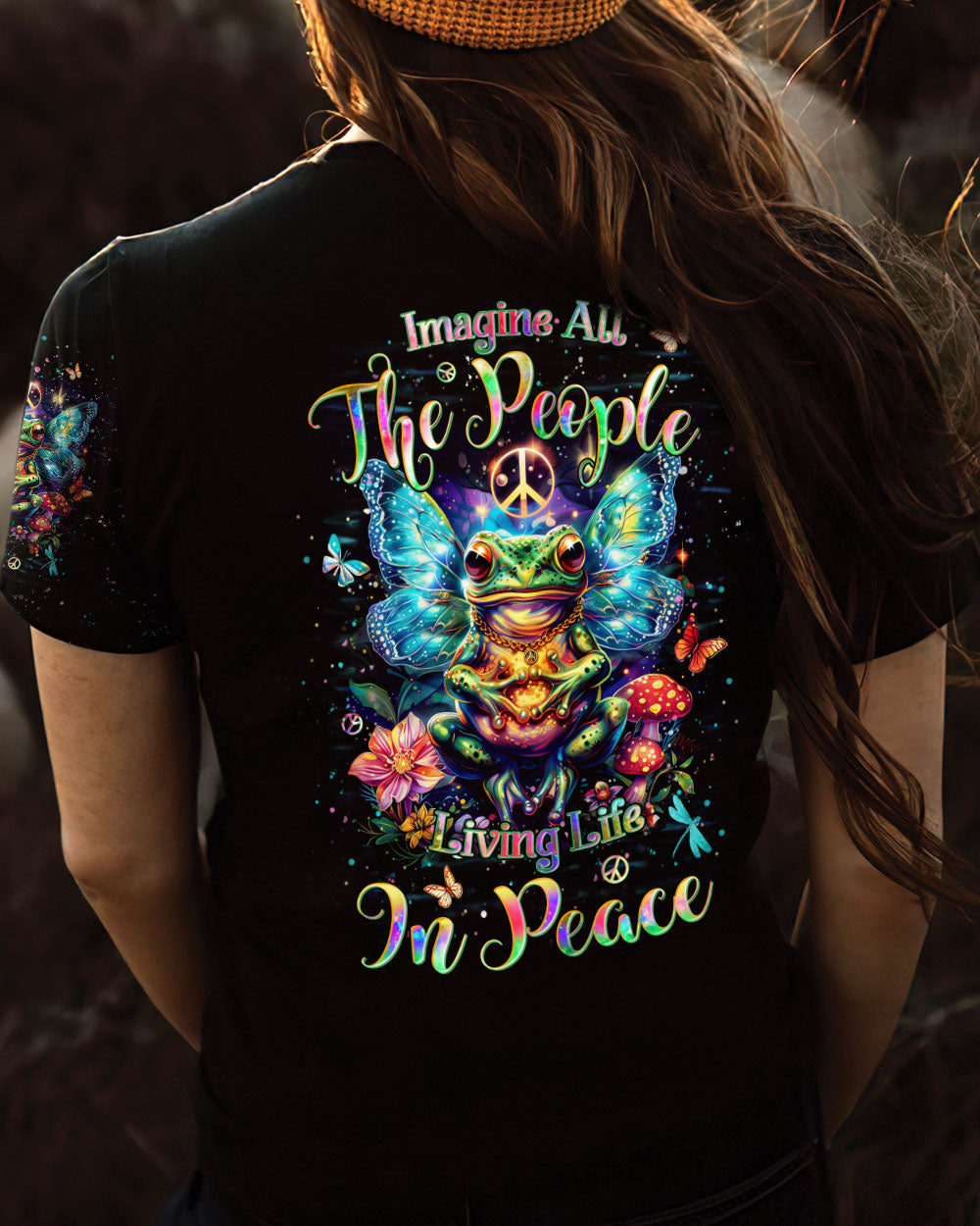 IMAGINE ALL THE PEOPLE LIVING LIFE IN PEACE ALL OVER PRINT - YHHN0703242