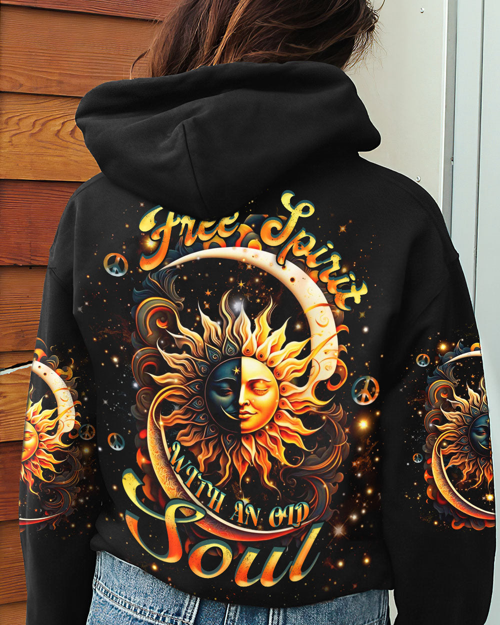 FREE SPIRIT WITH AN OLD SOUL ALL OVER PRINT - YHHN0807241