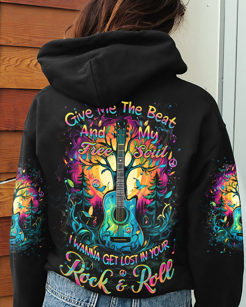 GIVE ME THE BEAT AND FREE MY SOUL GUITAR ALL OVER PRINT - YHHN0808243