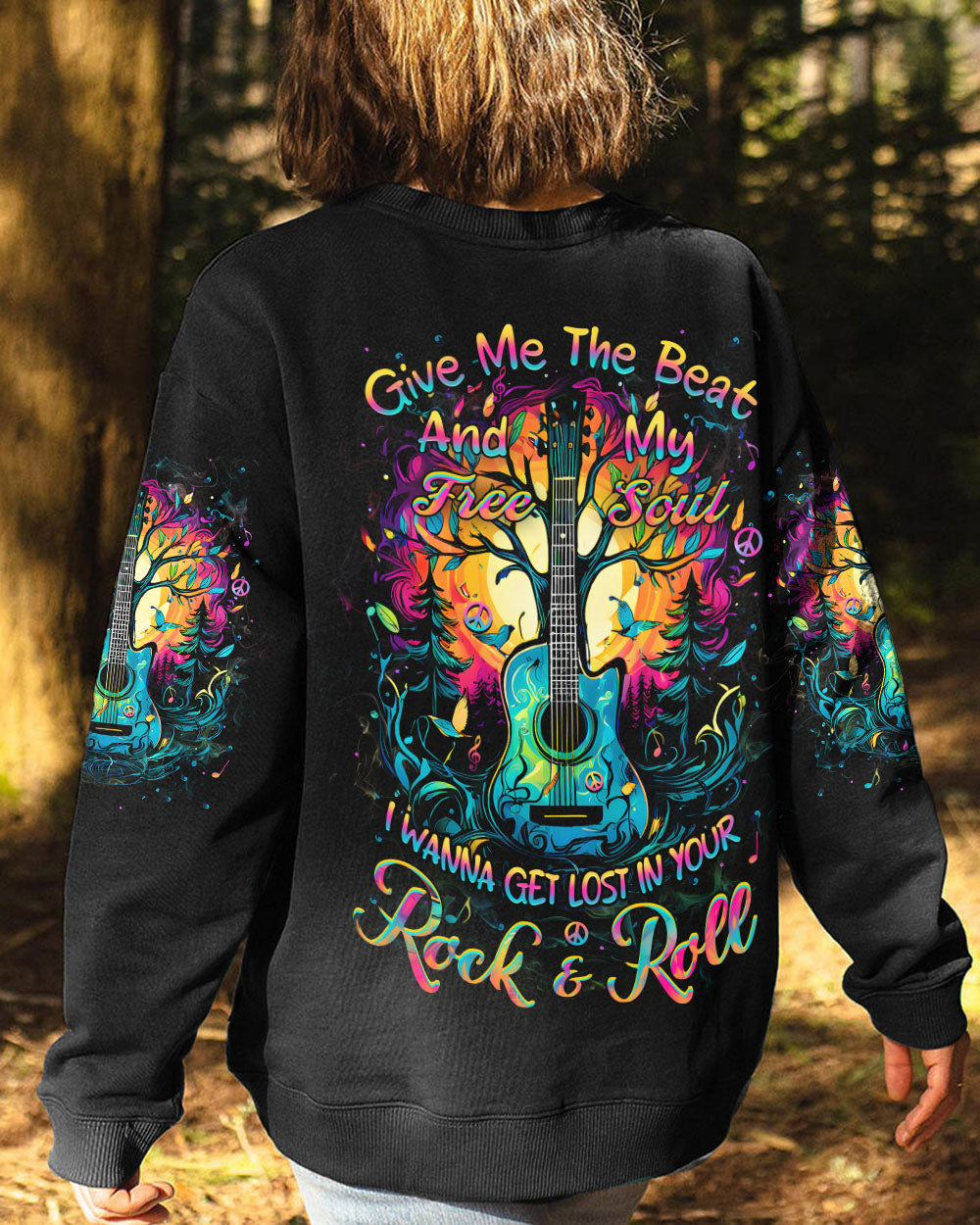 GIVE ME THE BEAT AND FREE MY SOUL GUITAR ALL OVER PRINT - YHHN0808243