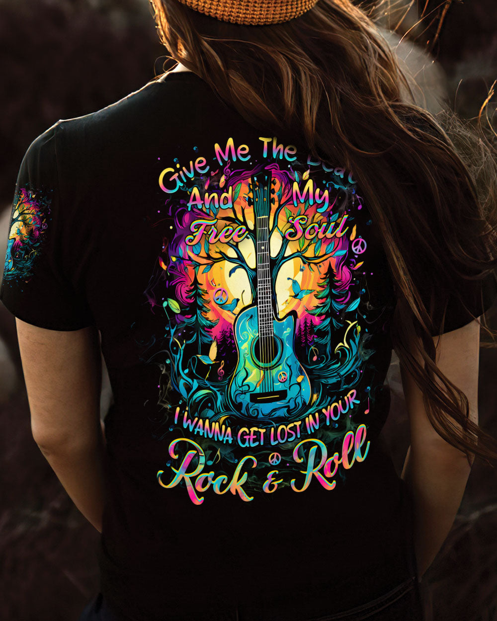 GIVE ME THE BEAT AND FREE MY SOUL GUITAR ALL OVER PRINT - YHHN0808243