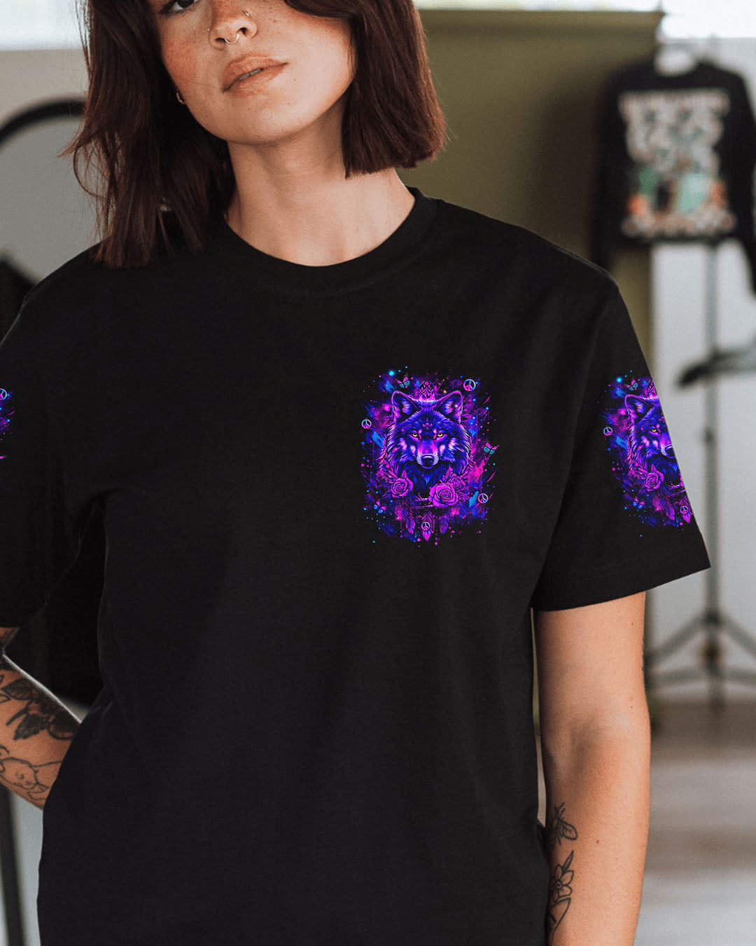 HELLO DARKNESS MY OLD FRIEND WOLF ALL OVER PRINT - YHHN0810254