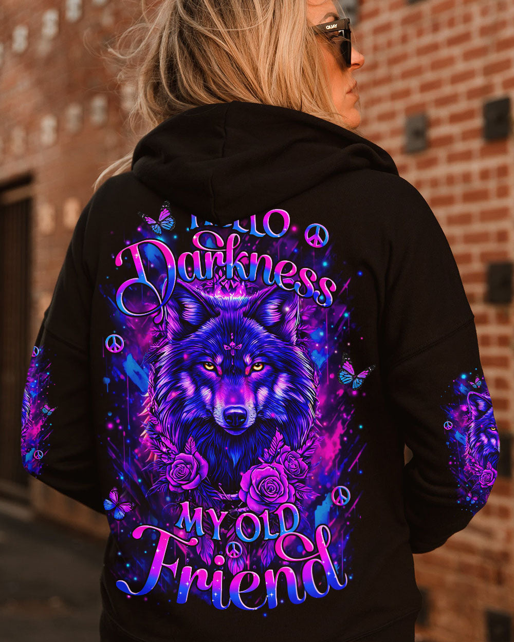 HELLO DARKNESS MY OLD FRIEND WOLF ALL OVER PRINT - YHHN0810254