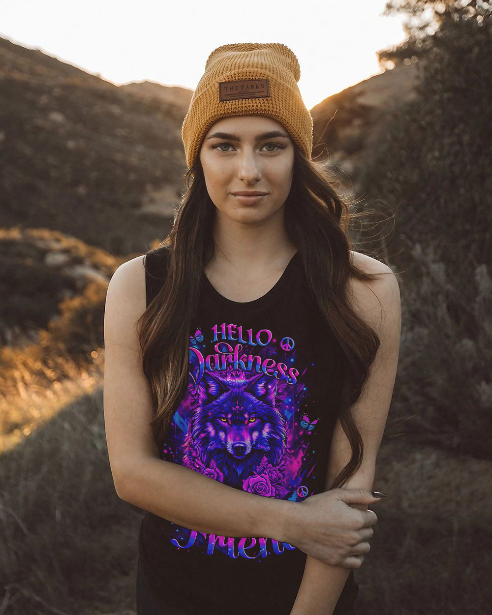 HELLO DARKNESS MY OLD FRIEND WOLF ALL OVER PRINT - YHHN0810254