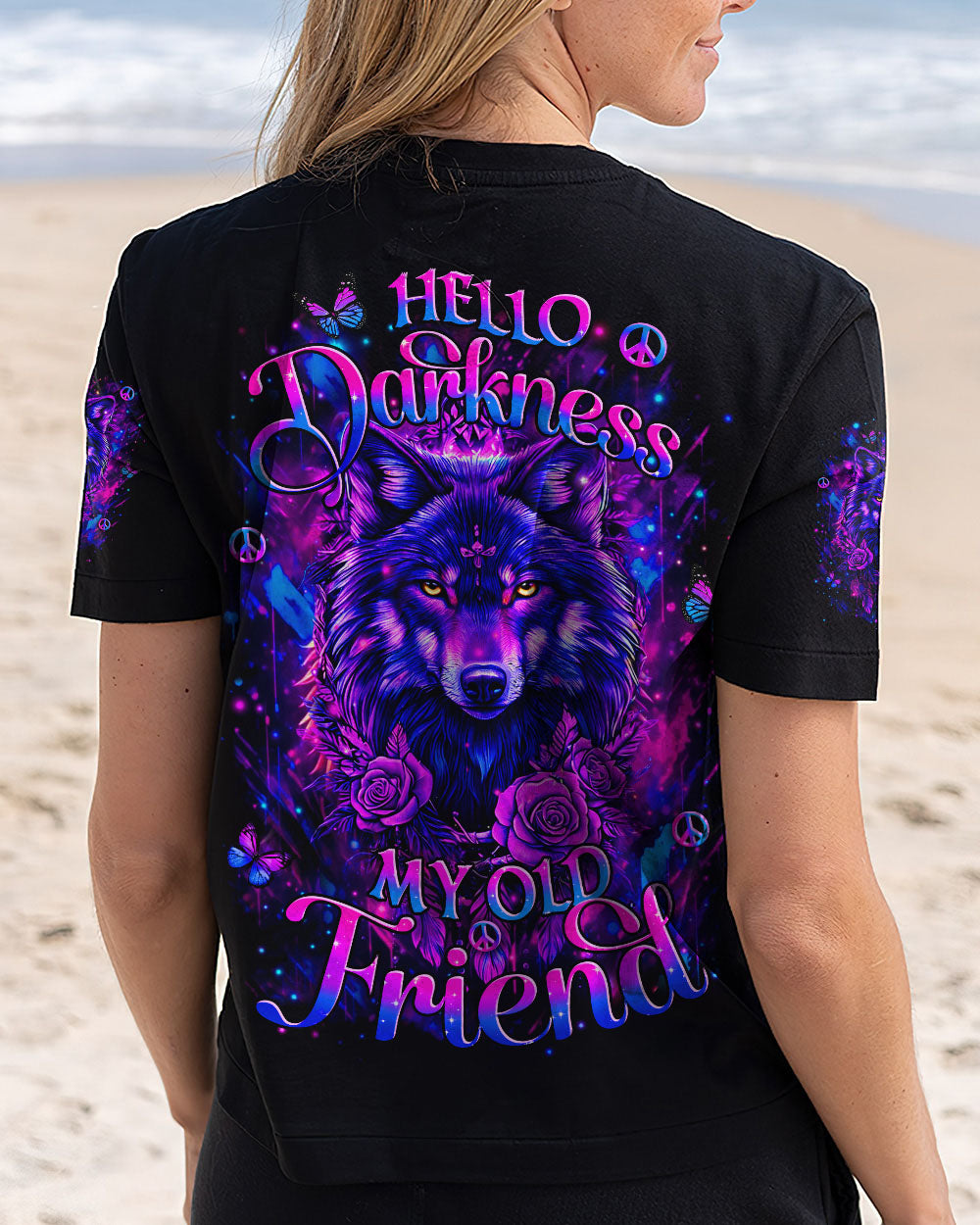HELLO DARKNESS MY OLD FRIEND WOLF ALL OVER PRINT - YHHN0810254