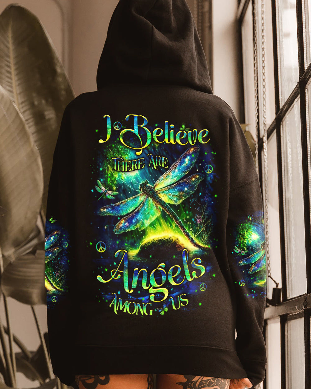 I BELIEVE THERE ARE ANGELS AMONG US DRAGONFLY ALL OVER PRINT - YHHN1012253