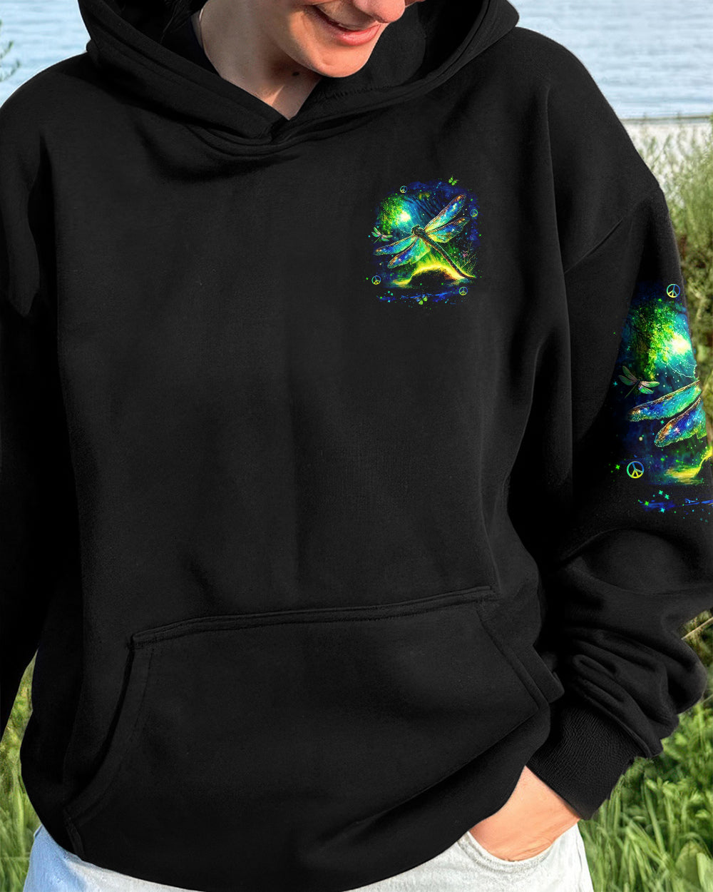 I BELIEVE THERE ARE ANGELS AMONG US DRAGONFLY ALL OVER PRINT - YHHN1012253
