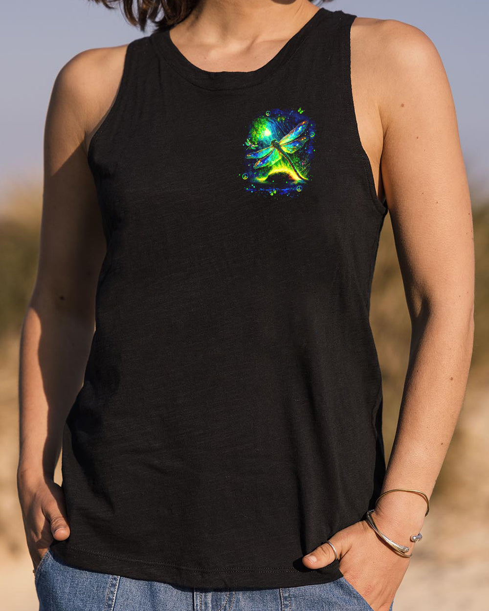 I BELIEVE THERE ARE ANGELS AMONG US DRAGONFLY ALL OVER PRINT - YHHN1012253