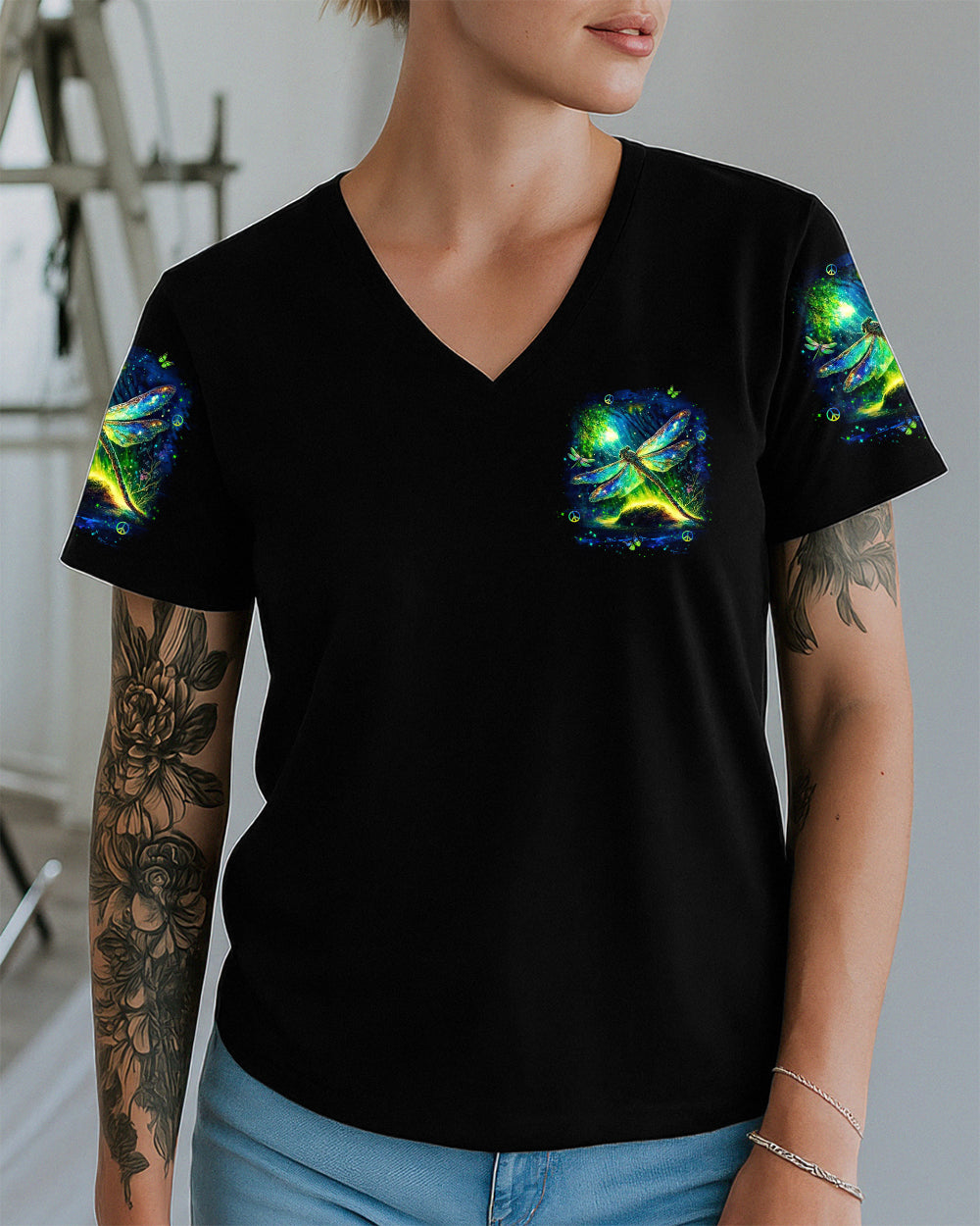 I BELIEVE THERE ARE ANGELS AMONG US DRAGONFLY ALL OVER PRINT - YHHN1012253