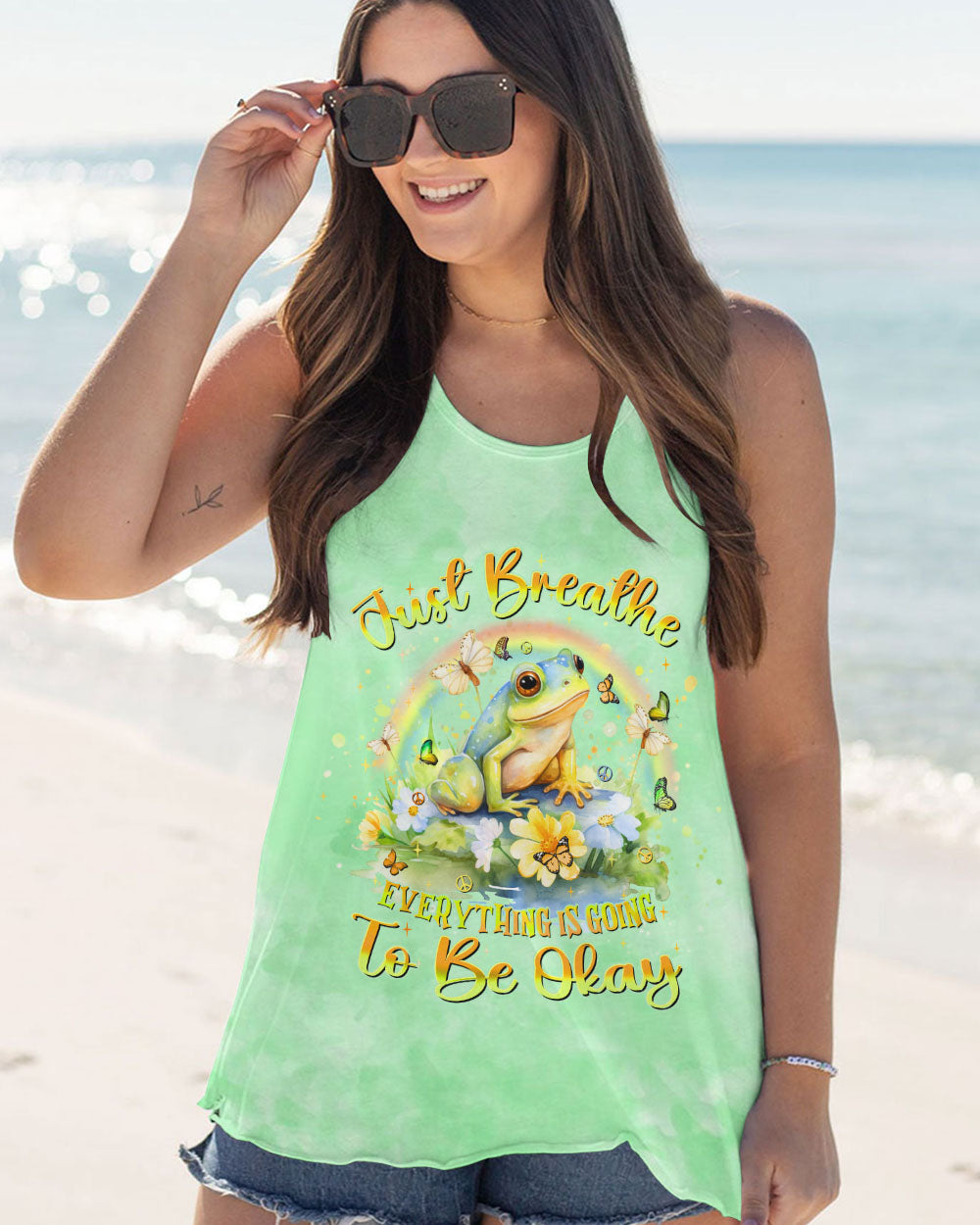 JUST BREATHE FROG ALL OVER PRINT - YHHN1112233