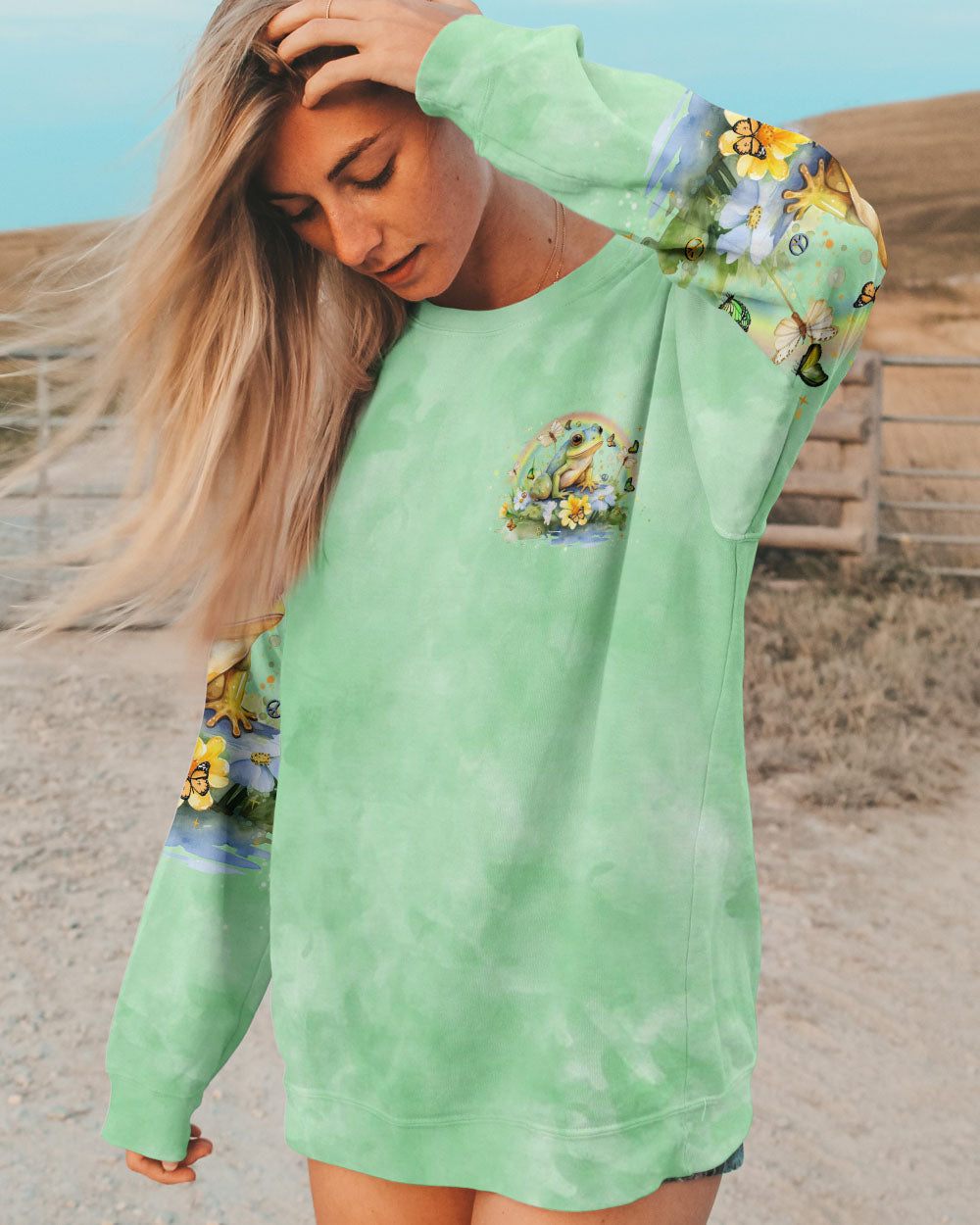 JUST BREATHE FROG ALL OVER PRINT - YHHN1112233