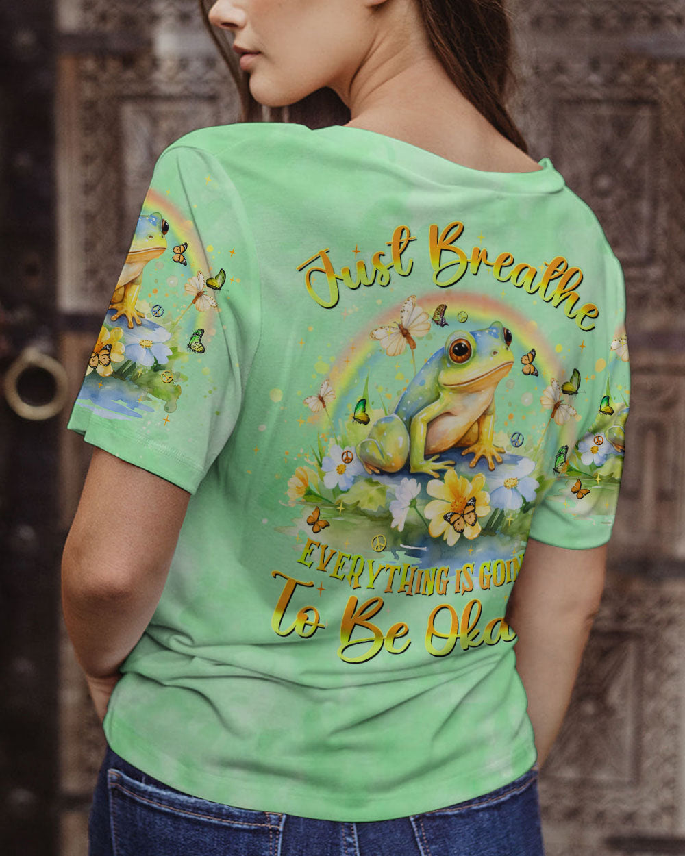 JUST BREATHE FROG ALL OVER PRINT - YHHN1112233