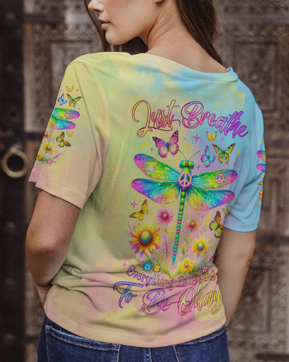 JUST BREATHE DRAGONFLY ALL OVER PRINT - TLNZ0512231