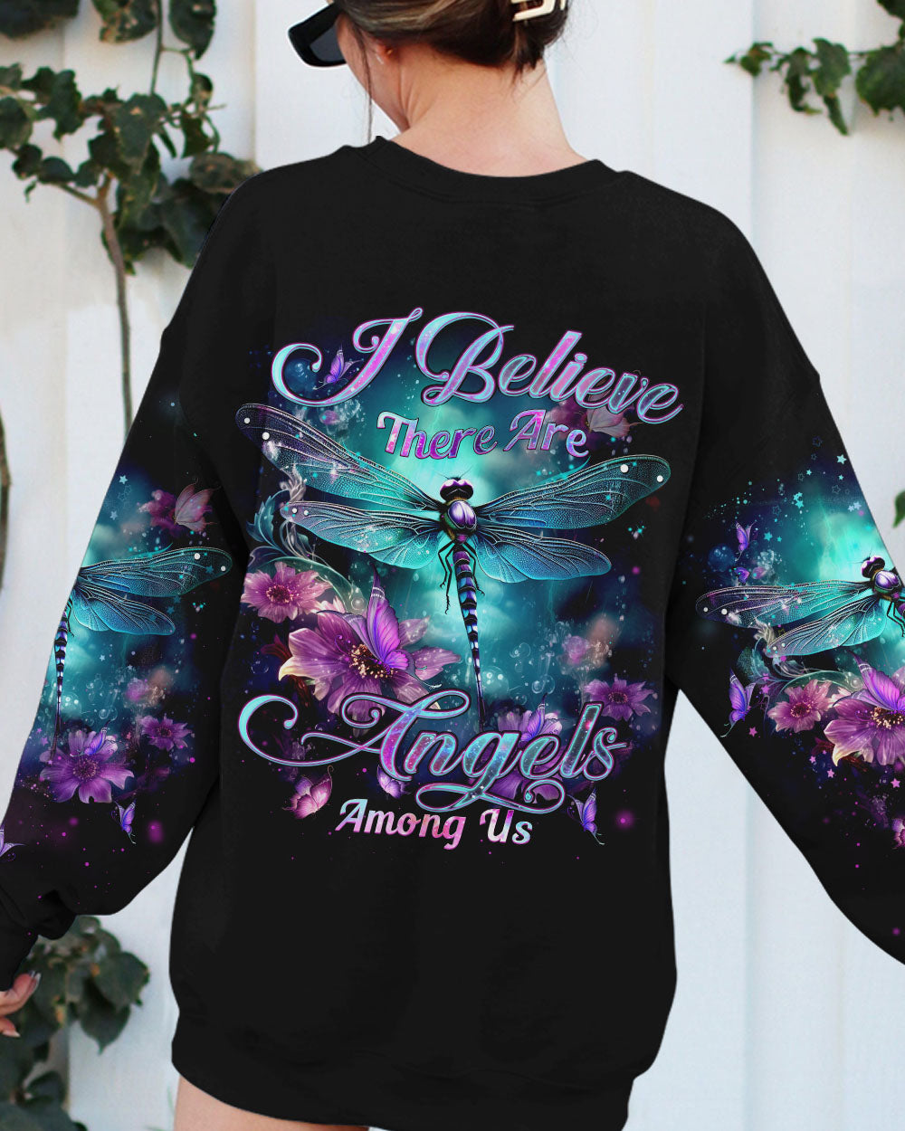 I BELIEVE THERE ARE ANGELS AMONG US DRAGONFLY ALL OVER PRINT - YHHN1206232