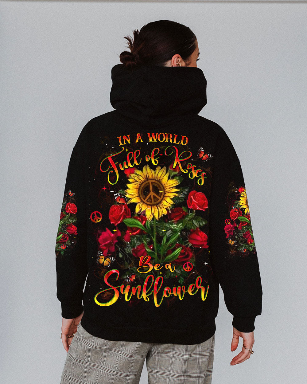IN A WORLD FULL OF ROSES BE A SUNFLOWER ALL OVER PRINT - YHHN1411243