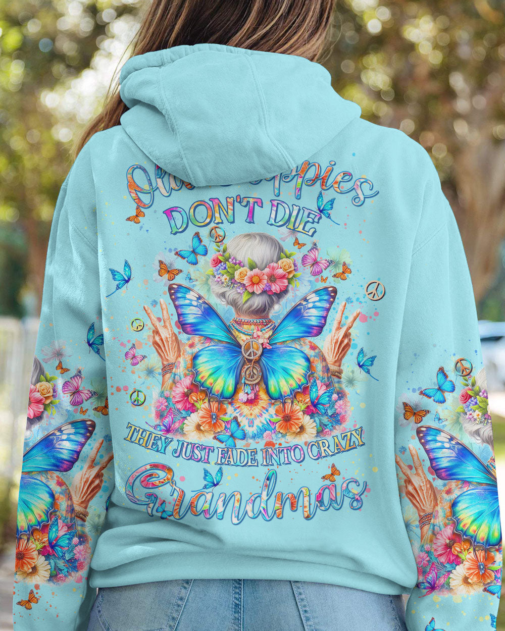 OLD HIPPIES BUTTERFLY ALL OVER PRINT - YHHN1512233