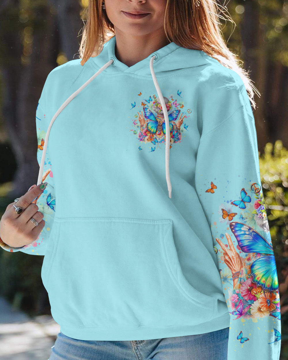 OLD HIPPIES BUTTERFLY ALL OVER PRINT - YHHN1512233