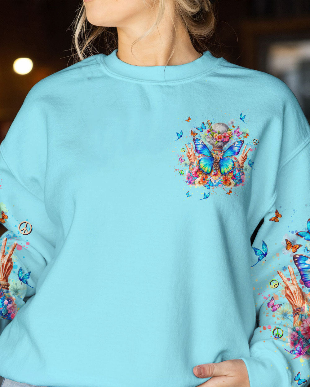 OLD HIPPIES BUTTERFLY ALL OVER PRINT - YHHN1512233