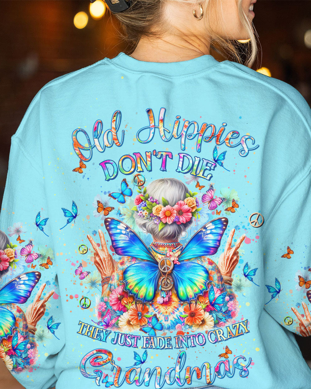 OLD HIPPIES BUTTERFLY ALL OVER PRINT - YHHN1512233