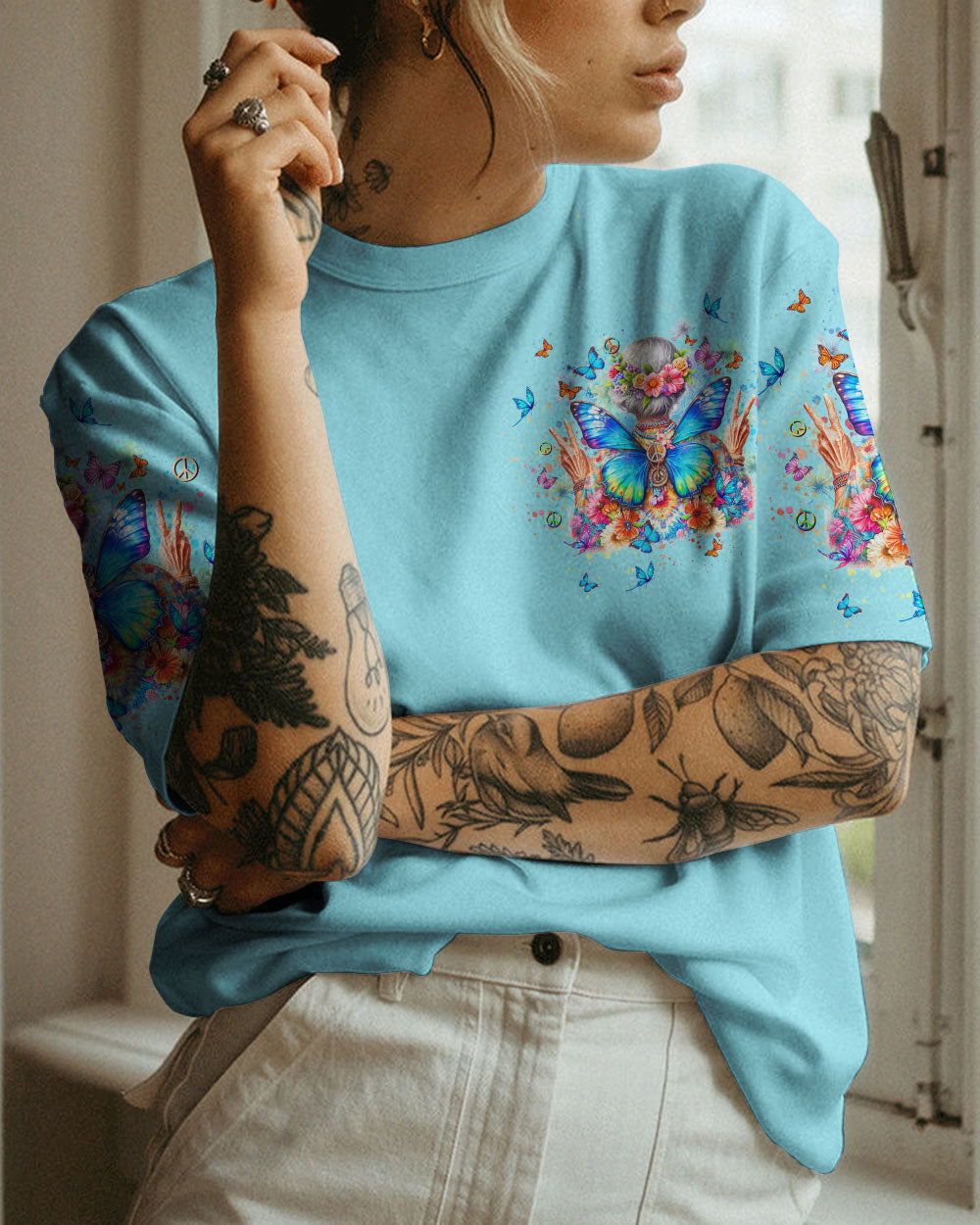 OLD HIPPIES BUTTERFLY ALL OVER PRINT - YHHN1512233
