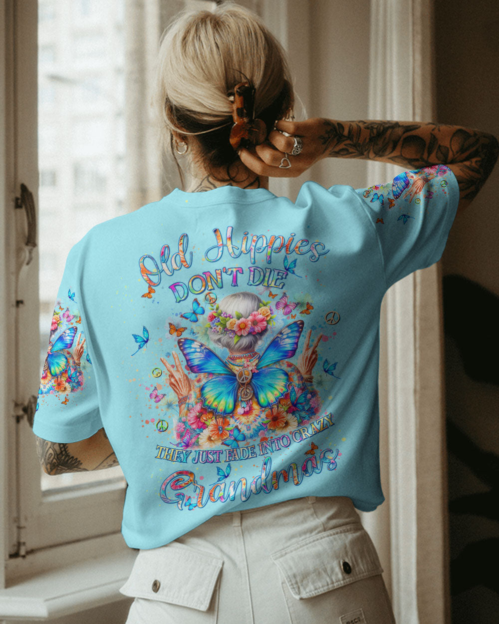 OLD HIPPIES BUTTERFLY ALL OVER PRINT - YHHN1512233