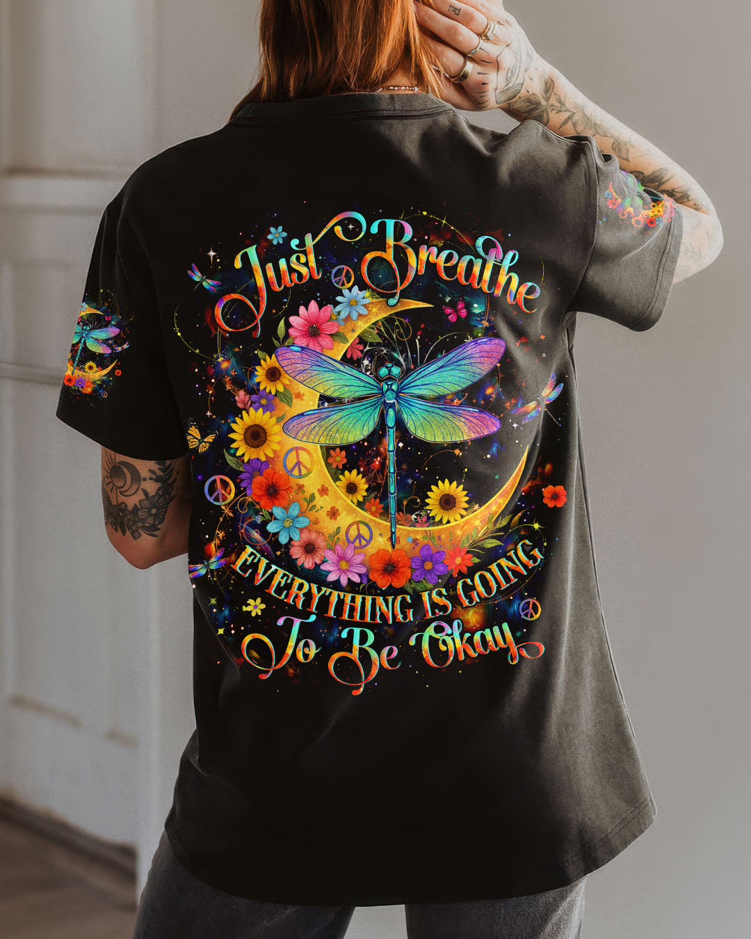 JUST BREATHE DRAGONFLY ALL OVER PRINT - YHHN1710252