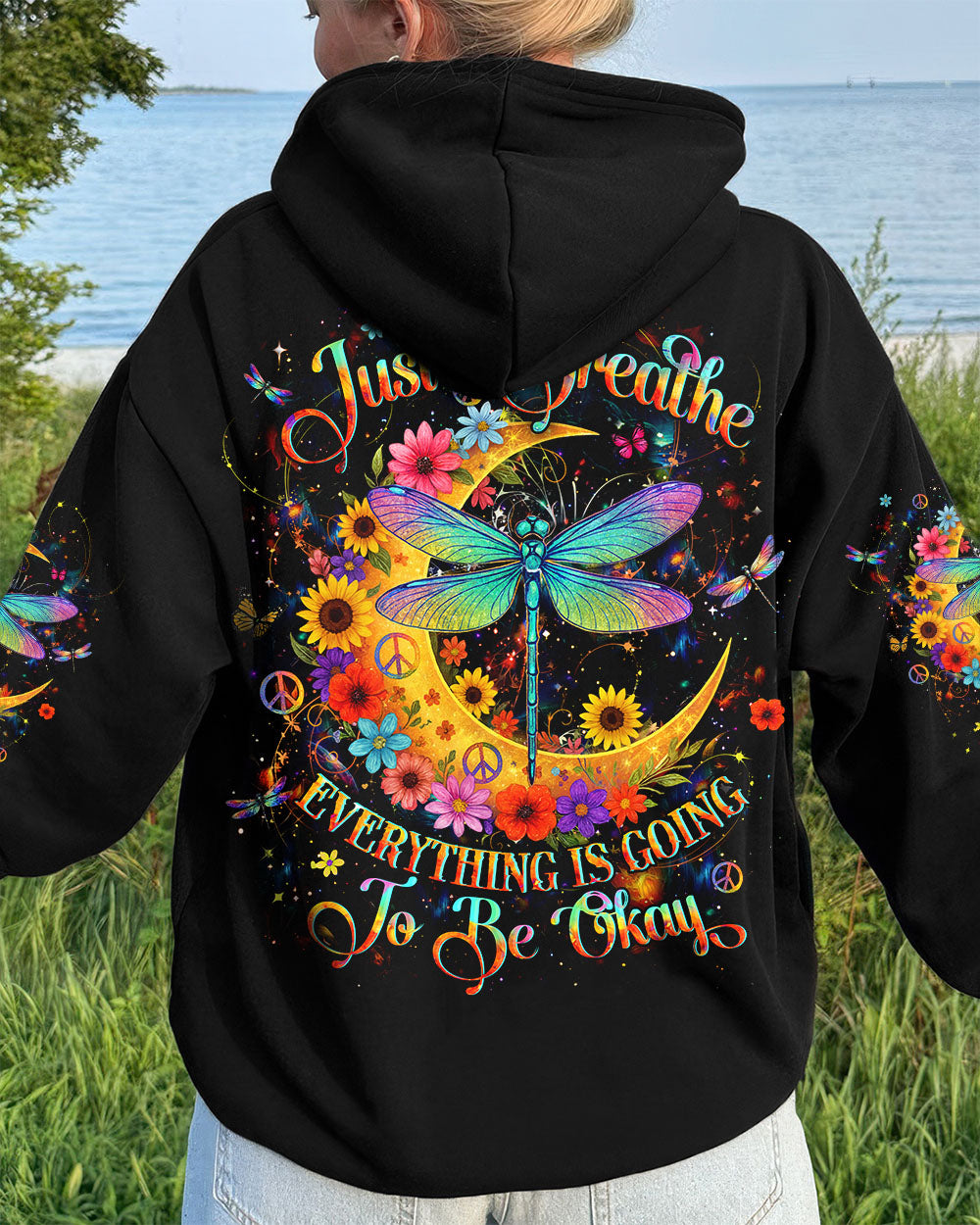 JUST BREATHE DRAGONFLY ALL OVER PRINT - YHHN1710252