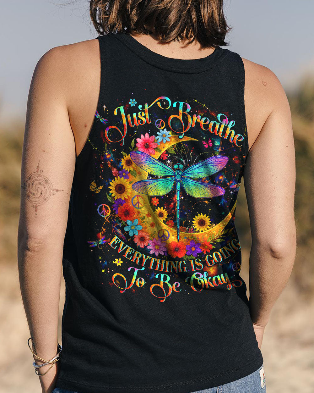 JUST BREATHE DRAGONFLY ALL OVER PRINT - YHHN1710252