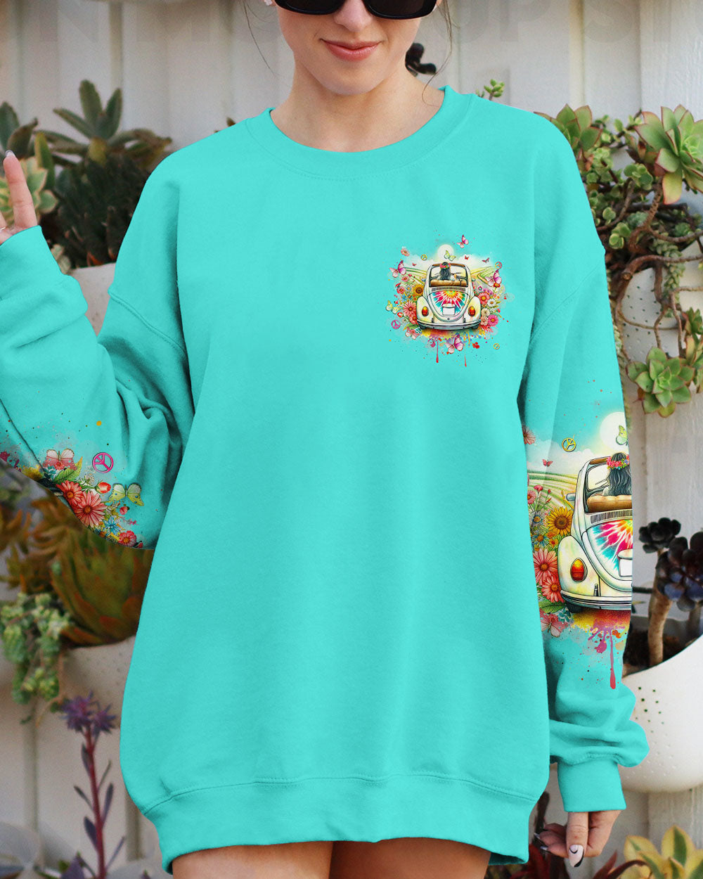 SOME GIRLS ARE JUST BORN WITH HIPPIE SOULS ALL OVER PRINT - YHHN1901243