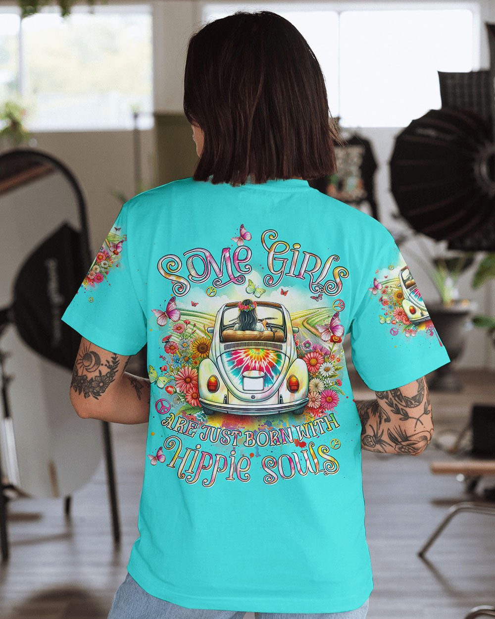 SOME GIRLS ARE JUST BORN WITH HIPPIE SOULS ALL OVER PRINT - YHHN1901243
