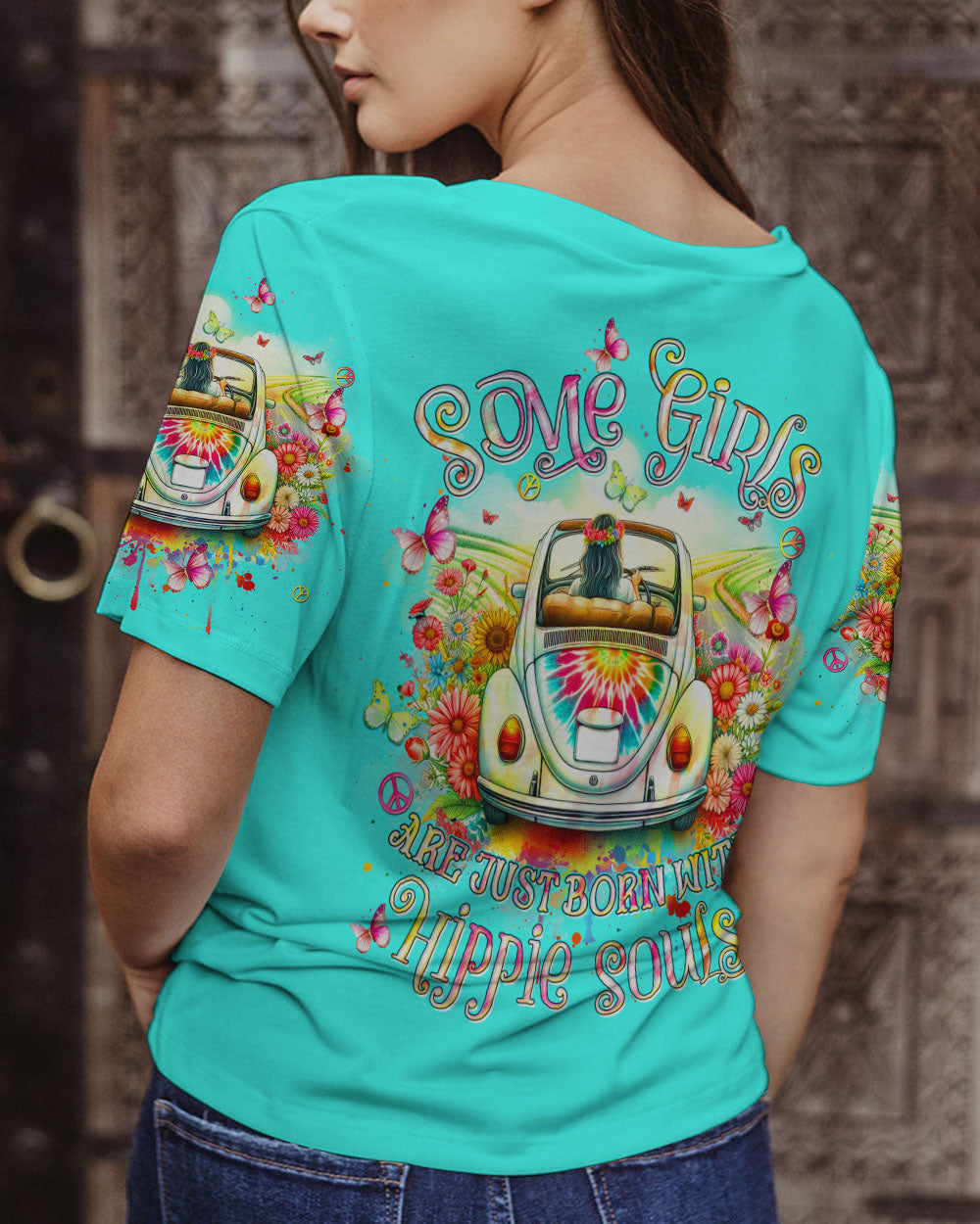 SOME GIRLS ARE JUST BORN WITH HIPPIE SOULS ALL OVER PRINT - YHHN1901243