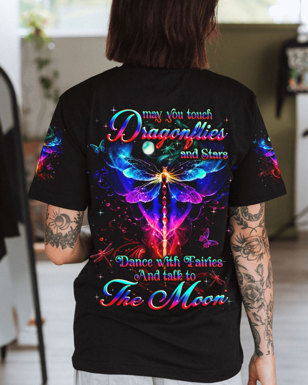 MAY YOU TOUCH DRAGONFLIES AND STARS ALL OVER PRINT - YHHN1909254